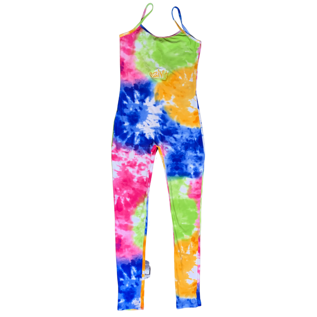 OZIVIT ONE PIECE JUMPSUIT TYE DYE