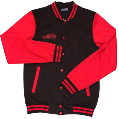 OZIVIT MENS BASEBALL JACKET RED