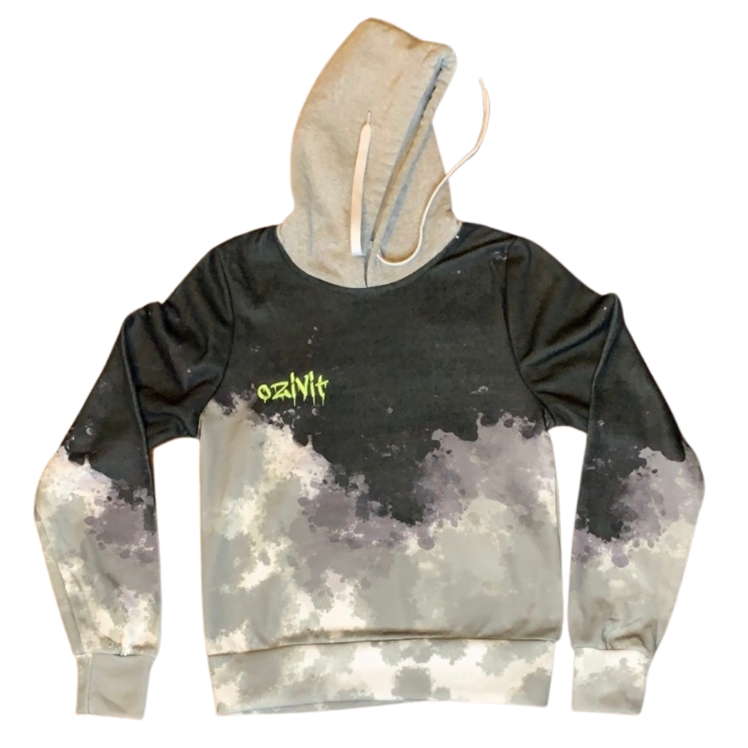 OZIVIT WOMENS SPLATTER HOODIE NEON