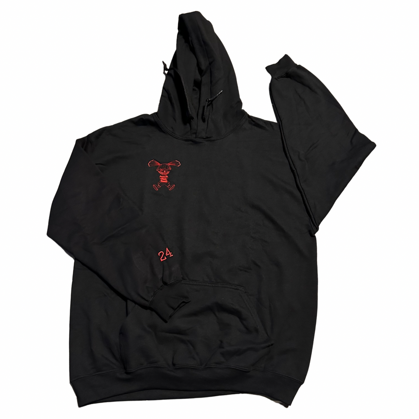 OZIVIT HOODIE BLACK/RED GIRL LOGO