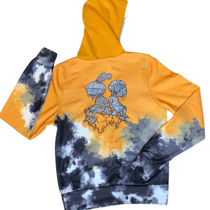 OZIVIT WOMENS SPLATTER HOODIE GOLD